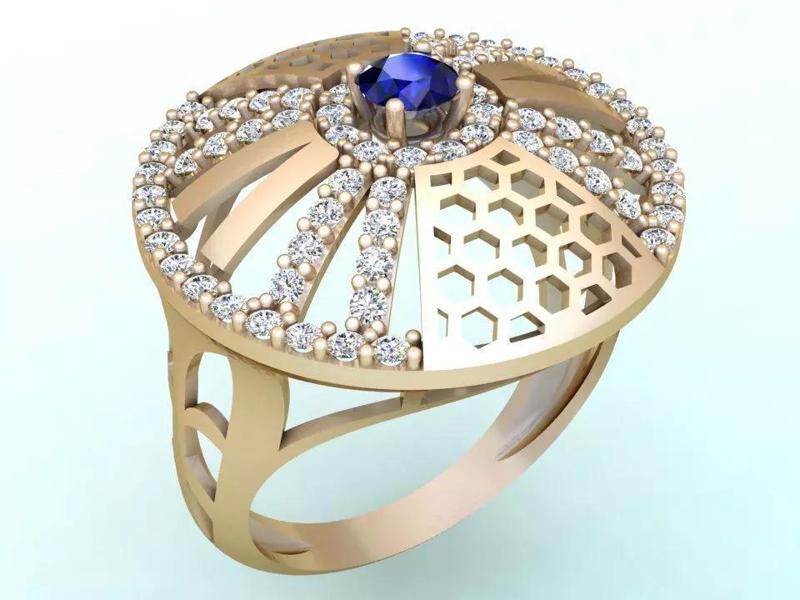 Mesh flower ring - Italian rings - Womens Rings - N6401