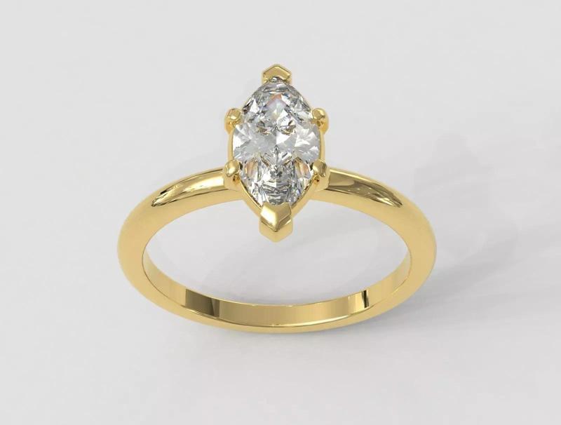 10mm x 5mm Marquise Gemstone Classic Ring