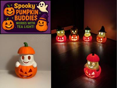 Halloween Pumpkin Ghost Buddy 