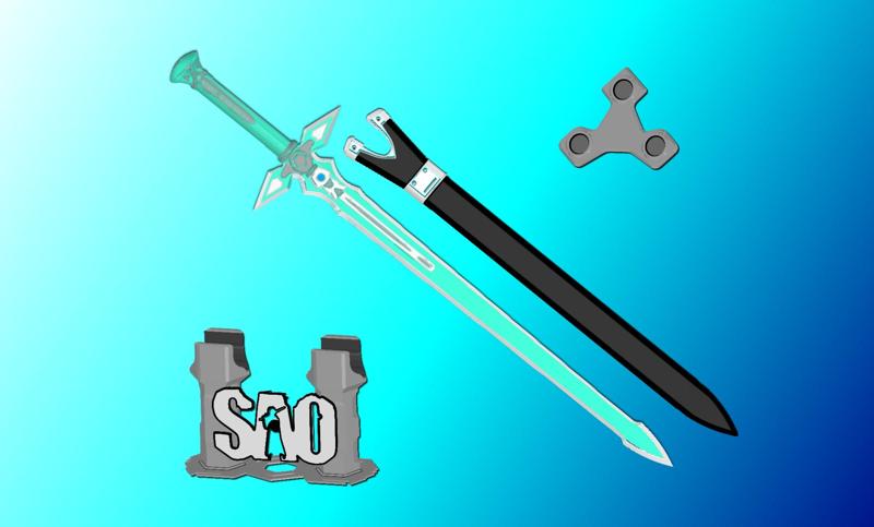 Dark Repulser SAO Sword | Kirito's Sword Art Online Great Sword | Matching Scabbard, Display Plinth Available | By Collins Creations 3D