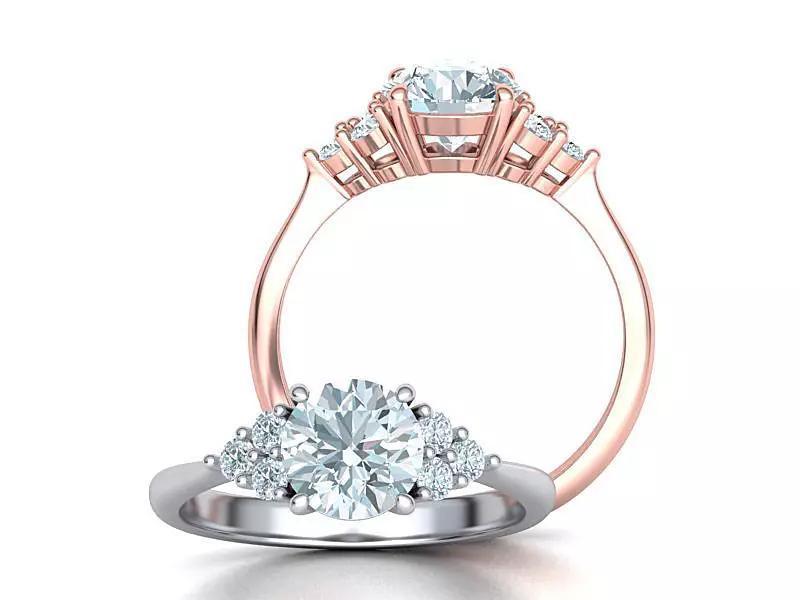 1ct Diamond Engagement ring Classic ring 3dmodel