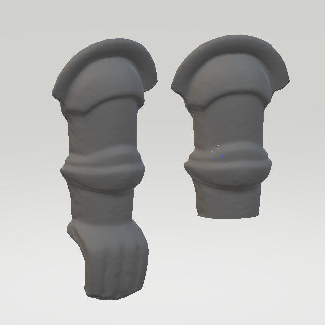 30 60 6710 - Arm greaves, rounded flange at shoulder - Playmobil