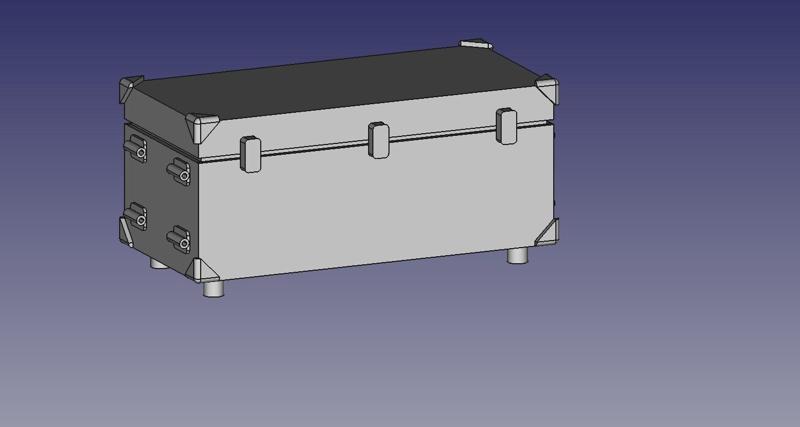 Rear stowage box Flakpanzer Gepard 1:16