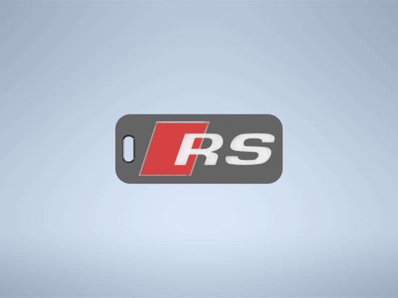Audi RS logo emblem keychain keyring