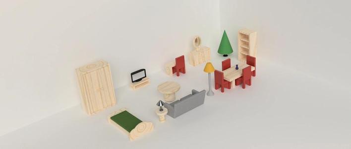 Furniture Set Dollhouse Play Set