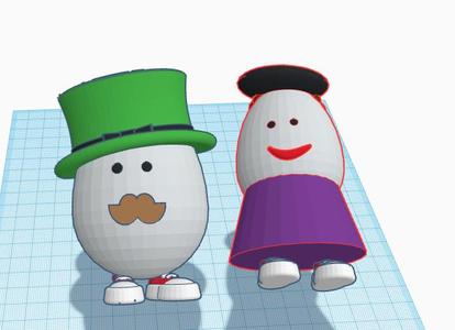 Happy Easter egg family