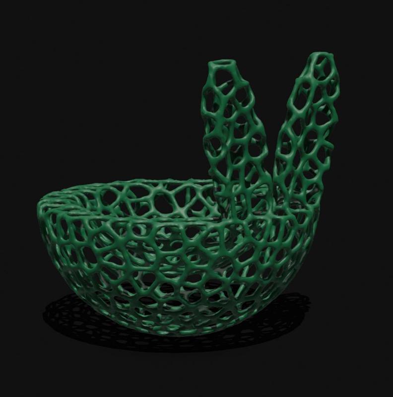 Voronoi Bunny bowl