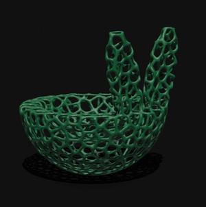 Voronoi Bunny bowl