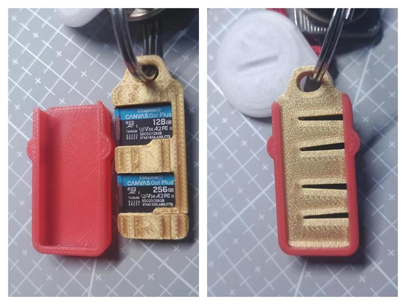 Micro SD Card Holder Keyring