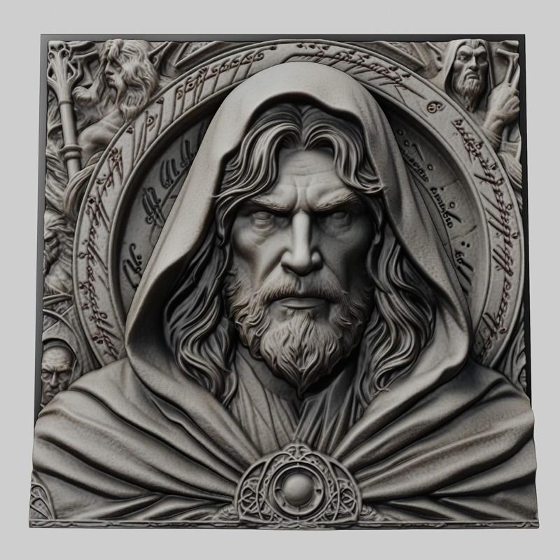 Lord of Rings Faramir 3d printer relief medallion stone tablet obj stl