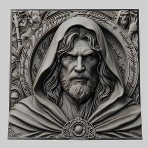 Lord of Rings Faramir 3d printer relief medallion stone tablet obj stl