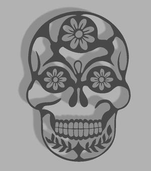 Teschio Messicano - Mexican Skull Silhouette