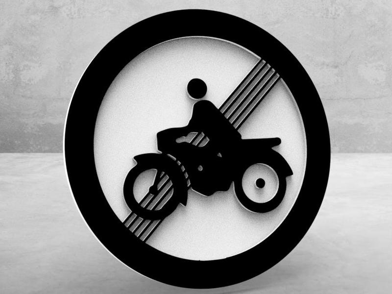 Motorcycle Ban Lift Badge & Refrigerator Magnet