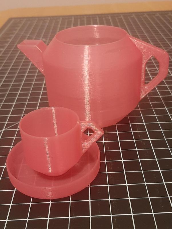 Three-piece tea set - no supports, print in place