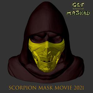 Mortal Kombat Movie 2021 Scorpion Mask - STL File. 2 versions.