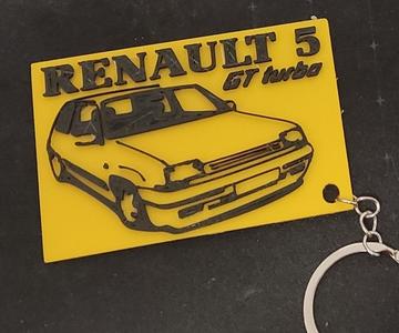 Renaul 5 gt turbo Keychain