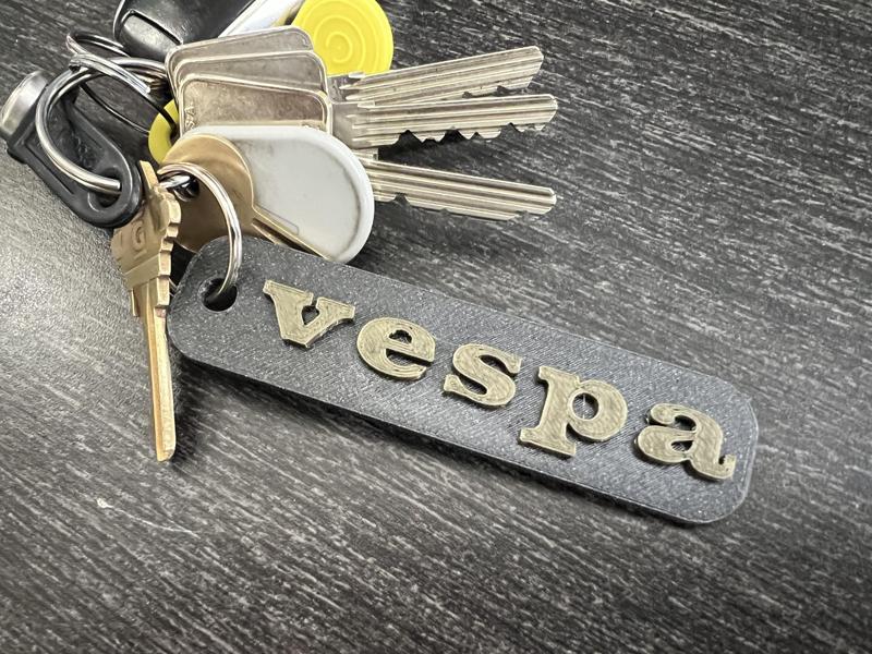 80s Vespa Logo Keychain