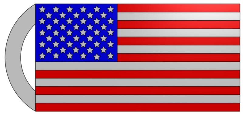 American Flag Keychain