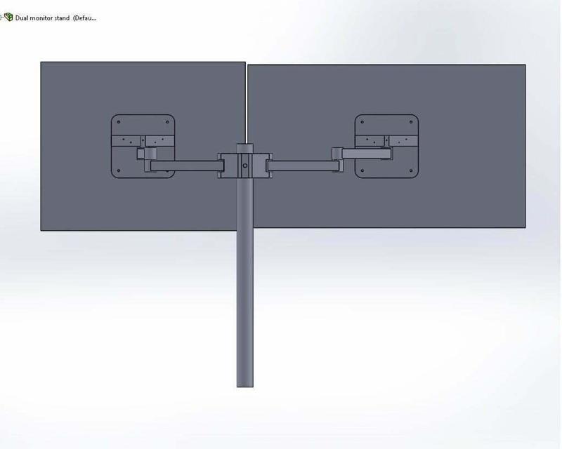 Dual 24" monitor stand by LeHof