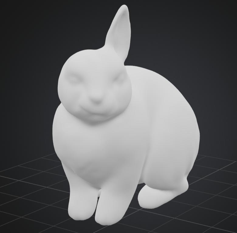 One eared cute rabbit / bunny