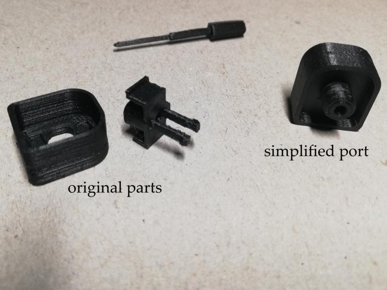 Simplified port for TEM
