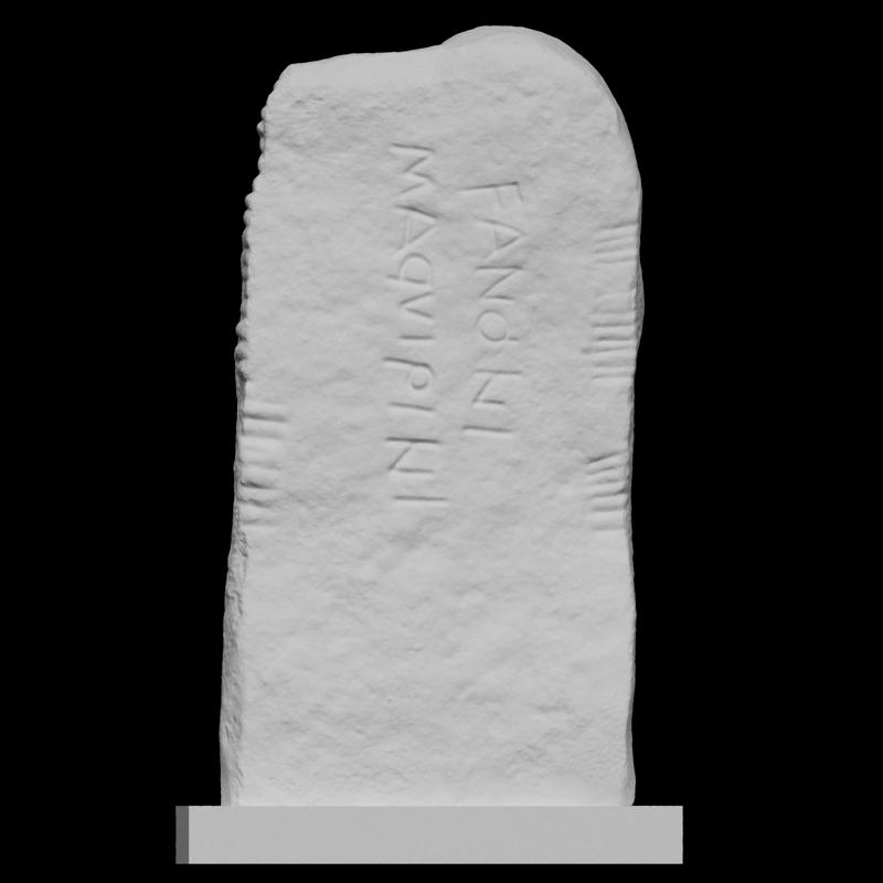 Standing stone with Latin and Ogam inscriptions