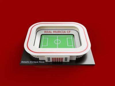 Estadio Nueva Condomina/ Enrique Roca (Real Murcia) y escudo
