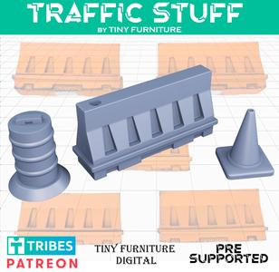 Traffic stuff (barriers, drums and cones)