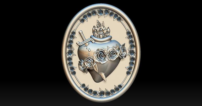 Model of the Immaculate Heart of Mary 3D print model