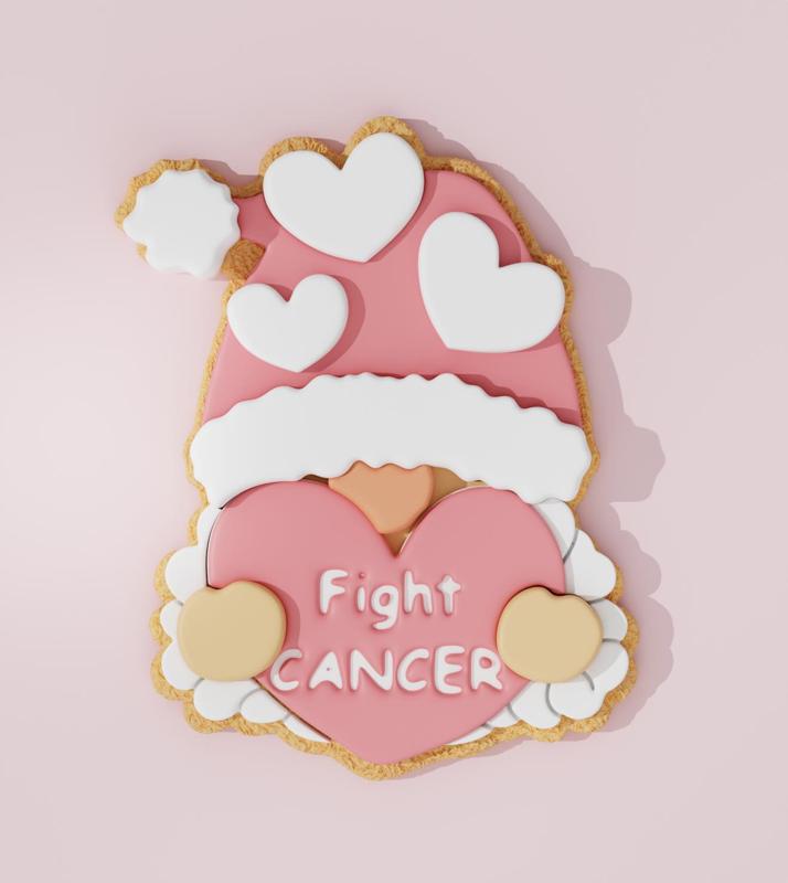 Fight Cancer Gnome Cookie Cutter + Ribbon Awareness Cutter for Free!