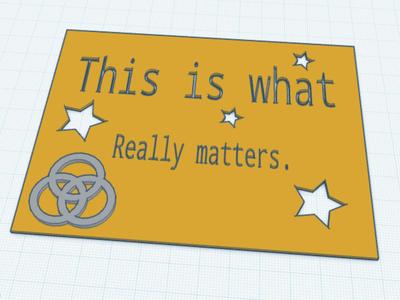 this is what really matters sign