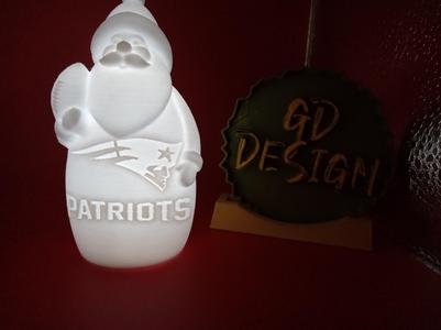 New England Patriots CHRISTMAS NFL FOOTBALL SANTA LIGHT