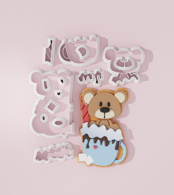 Bear in Cup Cookie Cutter