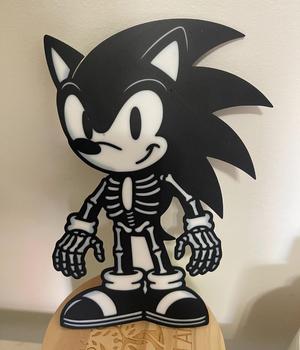 Sonic The Hedgehog Skeleton 2 Halloween decor