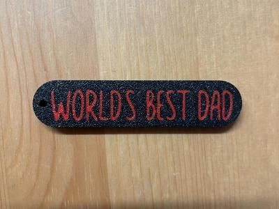 Worlds Best Dad Keyring (prints face down)