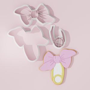 Baby Pin with Bow Cookie Cutter