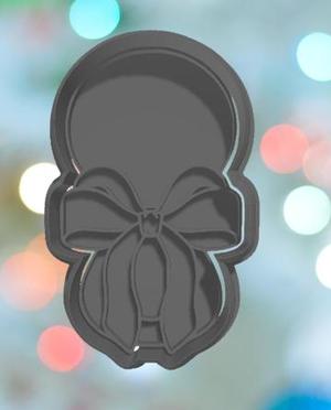 Baby Shower Rattle With Ribbon Cookie Cutter