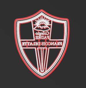 Father Francois Delatte school badge, cookie cutter