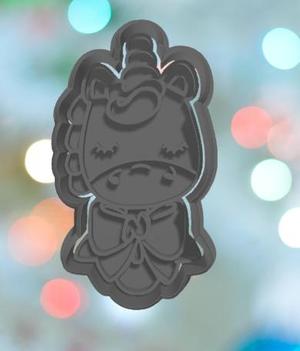 Baby Shower Unicorn Rattle Cookie Cutter