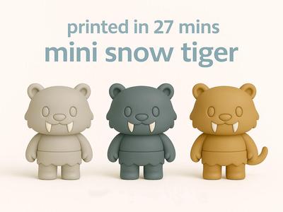 Mini Snow Tiger – Arctic Figurine