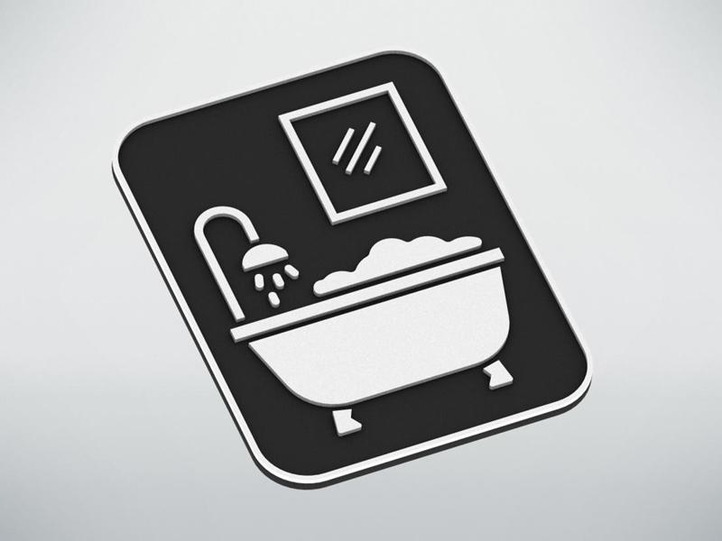 Bathroom sign - symbol on the door