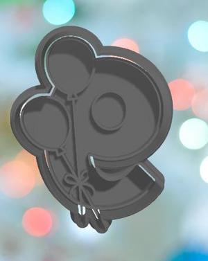Balloon Number 9 Cookie Cutter