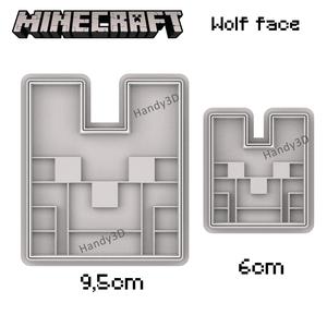 Minecraft Wolf Cookie Cutter - Face (6cm & 9,5cm)