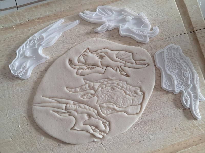 Wings of Fire Cookie Cutters - Icewing, Mudwing, Sandwing