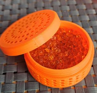 Silica Gel Dose rund mit Gewinde V2 / Round silica gel box with thread V2