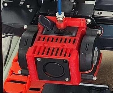 Elegoo Neptune 4/Pro/Max/Plus Fan Shroud V5 with Integrated Bowden Tube Adapter