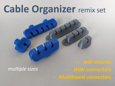 Cable Organizer mods: Wall mount | Honeycomb (HSW) | Multiboard
