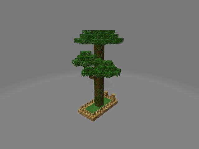 minecraft jungle tree wall mount