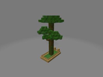 minecraft jungle tree wall mount