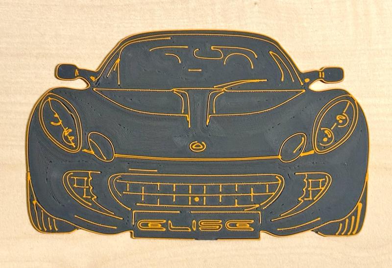 Sleek Lotus Elise Front Silhouette (no MMU)